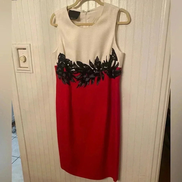 Carlisle Black Label Red White and Black Dress - Picture 1 of 12